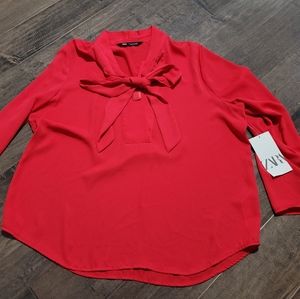 Red Zara Blouse (XL)